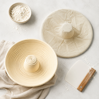 Panier de levage artisanal en rotin naturel, design artisanal, pour pain au levain et boulangeries commerciales