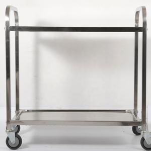 Troli Pelayanan Makanan <span class=keywords><strong>2</strong></span> Tingkat, Peralatan Restoran Hotel Knock Down <span class=keywords><strong>Stainless</strong></span> <span class=keywords><strong>Steel</strong></span> - Product Image 6