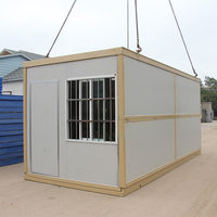 Maison Modulaire Préfabriquée Pliable de 20 Pieds, Prête à l'Emploi, avec Panneaux en Acier et Panneaux Sandwich – Approvisionnement Direct Usine