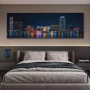 Cuadro de Porcelana con Cristales 5D, Paisaje Nocturno, con Luz LED, Decoración de Pared de Lujo para el Hogar - Product Image 6