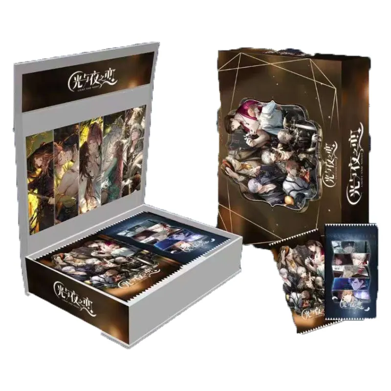 Venta al por mayor 36 cajas Anime Kid Holiday giftLight and Night Cards Evan Sariel Tarjeta de colección