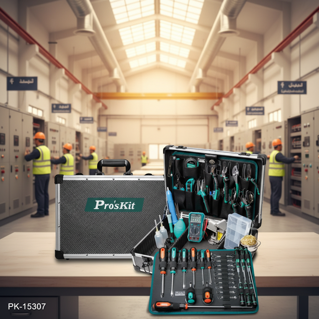 Proskit PK-15307HM Electronic Tool Kit (220V, Metric)for Electrical Electronic and Electric Equipment Installation Maintenance