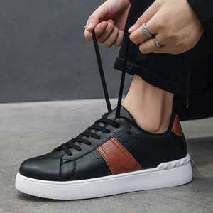 2026 Four Seasons New Leather Men <b>Skate</b> <b>Shoes</b> Versatile <b>White</b> Sneakers Lightweight Casual Flat Sports Daily Men <b>Shoes</b> - Product Image 3