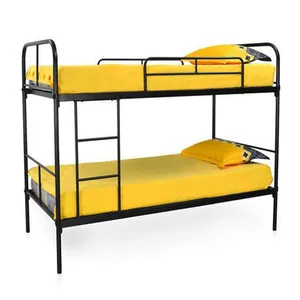 Adult Bunk Bed for Hostels Steel Metal School Student Dorm Bunk Bed Cheap Strong Dormitory Loft Bed Frame