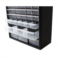 Cajones de Almacenamiento de Plástico Organizador de 42 Compartimentos para Escritorio o Montaje en Pared Contenedor para Ferretería, Piezas, Manualidades, Cuentas o Herramientas