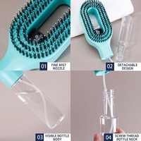Peigne en plastique à dents souples réglable avec logo personnalisable pour massage du cuir chevelu en salon, durable et professionnel pour le lavage des cheveux