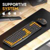 Ensemble clavier et souris ergonomique sans fil UMILA, disposition ultra-fine 2,4 GHz, AZERTY coréen, russe, arabe, 800-1600 DPI