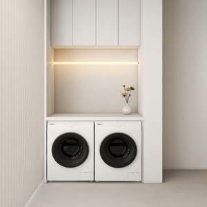 2026Customized Counter Top Laundry Room Sink Cabinet With Washing Machine Waterproof Plywood Laundry Cabinet Set - Product Image 2