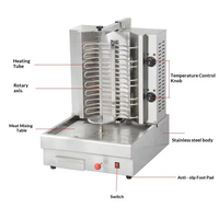 Machine à Kofta et Shawarma Rotative Robuste en Acier Inoxydable, Gril à Gaz pour Cuisine du Moyen-Orient