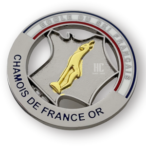 INSIGNE <span class=keywords><strong>SKI</strong></span> ECOLE DU <span class=keywords><strong>SKI</strong></span> FRANCAI LE <span class=keywords><strong>CHAMOIS</strong></span> DE France Argent - Product Image 1