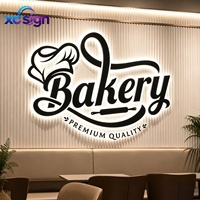 Enseigne LED 3D rétroéclairée en acier inoxydable sur mesure de qualité supérieure, compatible HomeKit, transformateur CA, télécommande, pour bâtiments et commerces