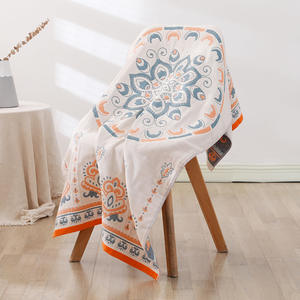 Serviette <span class=keywords><strong>de</strong></span> <span class=keywords><strong>plage</strong></span> <span class=keywords><strong>de</strong></span> dieu soleil indien bohème imprimé personnalisé quatre couches gaze coton doux confortable séchage rapide été taille 70*140 maison - Product Image 6