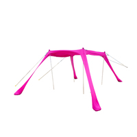 Abri de plage instantané léger et coloré en tissu Oxford avec ancres et piquets, imperméable, pour camping et extérieur, protection solaire estivale