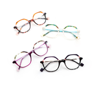 Montures de lunettes en acétate tendance unisexe, style rétro géométrique, transparentes, colorées, vente en gros