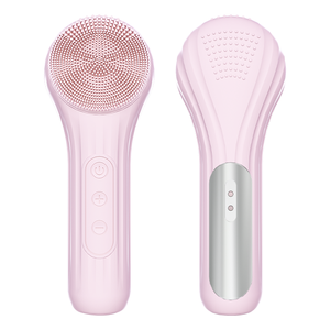 <b>Heated</b> Sonic Facial Cleansing <b>Brush</b> ABS Food Grade Silicone 6 Speed Adjustable Face Massager CE FCC RoHS - Product Image 4