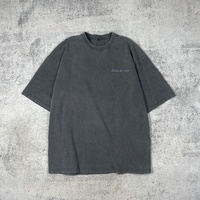 Vente en gros de t-shirts en coton doux de haute qualité, design personnalisé, logo de luxe, style vintage, lavage à l'acide, impression DTG