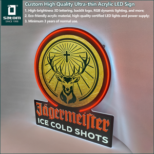 Panneau acrylique mural à <span class=keywords><strong>LED</strong></span> RVB super mince Logo <span class=keywords><strong>néon</strong></span> en acrylique mince Fabricant professionnel - Product Image 2