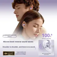 Earbud Sport Pro Berkualitas Tinggi dengan Penjepit Telinga, Earphone Nirkabel dengan Chipset Jerry, Bahan PC+ABS, Hadiah untuk Wanita, Olahraga Lari