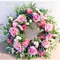 22 Zoll künstliche Rose Blumenkranz Haustür Girlande Dekoration Hochzeits tür hängen Lieferungen dekorative Blumen & Kränze