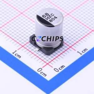 Condensador Electrolítico de Aluminio Híbrido Sólido-Líquido EEHZC1H680P SMD, D8xL10.2mm 68uF 20% 50V 187.5mA-100Hz - Product Image 1