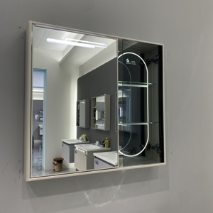 Mueble de Baño Flotante Moderno con Espejo Integrado e Iluminación Inteligente, Lavabo de Cerámica Fácil de Limpiar - Product Image 2