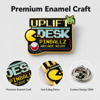 Meilleures ventes : Pin's de revers en émail souple personnalisé, forme irrégulière, style jeu d'arcade rétro, en métal, avec logo personnalisé
