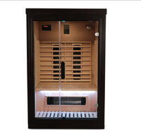 Kabin Sauna Inframerah Jauh Dalam Ruangan untuk 2 Orang, Warna Hitam, Ruang Sauna Rumah