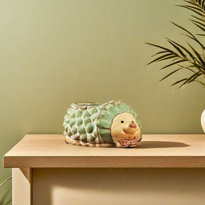 Petits pots <span class=keywords><strong>en</strong></span> céramique Art Déco <span class=keywords><strong>en</strong></span> forme d'animaux pour plantes succulentes/<span class=keywords><strong>cactus</strong></span>/bonsaï, avec trous de drainage, pour usage intérieur/extérieur, lot de 4 pièces pour la maison/le bureau - Product Image 6