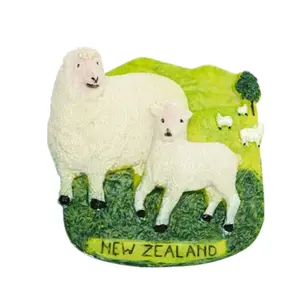 迷你绵羊雕像树脂摆件新西兰冰箱贴