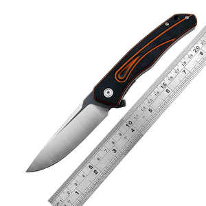 Cuchillo plegable EDC para exteriores con mango G10, cuchillo de bolsillo de acero 440 para cortar para pescar, soporte OEM personalizable - Product Image 1