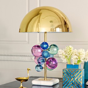 HFshanks Crystal <b>Ball</b> Table Lamp Marble Base <b>Led</b> Light Bedroom Living Room Nordic Decorative Ambient Lamp - Product Image 2