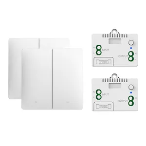 QX-303 No Battery Required Light Switch 10A 85V-240V 1/2/3 Gang 3 Way Kinetic Switch Wireless Remote Control Wall Switches