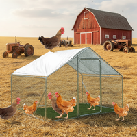 Enclos à poules de qualité supérieure, facilement assemblable, galvanisé à chaud, avec couvercle supérieur, vente en gros