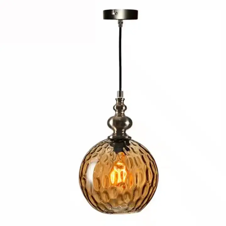 Factory Wholesale Nordic Glass Pendant Lamp Restaurant Cafe Bar Creative Single Head Glass Pendant Lights