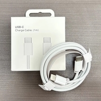 Câble de charge rapide tressé USB-C vers USB-C de 1,8 m (6 pieds) PD 60W pour synchronisation des données, compatible avec les modèles 14, 15, 16, 17, 18 Pro - Vente en gros