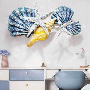 Conchiglie di grandi dimensioni stella marina decorazione da parete in metallo stile mediterraneo <span class=keywords><strong>Display</strong></span> in metallo Art Hanging on Wall - Product Image 4