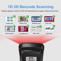 Lector de Códigos de Barras 2D Omnidireccional Automático D46 con Ventana Grande, Lector de Códigos QR USB con Cable, Escáner de Códigos de Barras de Escritorio para Supermercado