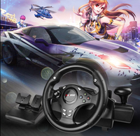 Volant vibrant ABS à 270 degrés avec vibrations programmables pour course automobile - Compatible avec Windows/Android