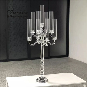 ZT-352 Magnifiques centres de table de mariage, candélabre en cristal à 9 bras pour mariage - Product Image 2