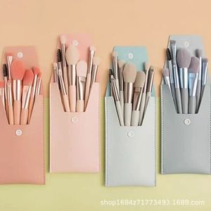 Makeup <b>Brush</b> Set 8 Piece Portable Beauty Tool With Synthetic Fibers For Foundation Eyeshadow Blush Lip Powder <b>Brushes</b> - Product Image 1