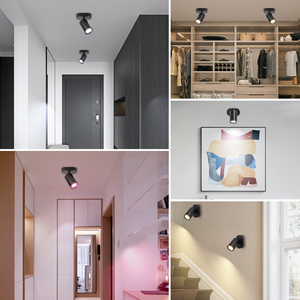 Aigostar moderna lampada da soffitto regolabile nero uso interno Gu10 Base faretti moderni faretti regolabili per uso interno - Product Image 3