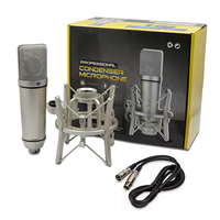 Kit de microphone à condensateur professionnel, casque, interface audio USB, carte son, équipement de studio d'enregistrement de podcast, musique