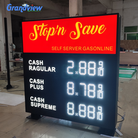 Panneau d'affichage des prix des carburants LED |   Panneau de prix du carburant personnalisé à commande manuelle à distance pour station-service