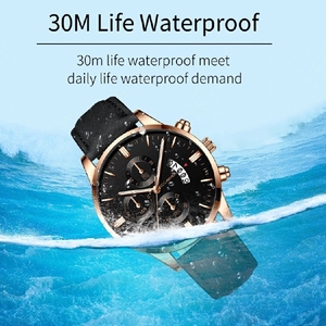 Cuena 845 845L Men Quartz Analog Wrist Watch Luxury Man Wristwatch Fashion Business Waterproof Watches for <strong>Male</strong> <strong>Valentines</strong> <strong>Gift</strong> - Product Image 5