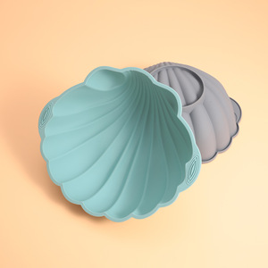 Lớn vỏ hình <span class=keywords><strong>Silicone</strong></span> nướng Khuôn nướng bánh sô cô la fondant <span class=keywords><strong>Silicone</strong></span> Craft 3D biển chủ đề - Product Image 3