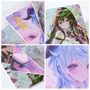 Tarjetas Coleccionables de Anime Personalizadas con Diseño de Diosa, Corte Láser, Recubrimiento de Polvo Dorado, para Transmisiones en Vivo de TikTok - Product Image 5