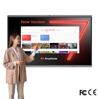 Tableau blanc interactif LCD 4K 120Hz de 55 pouces avec fonction tactile stylo/doigt et support portable pour réunions