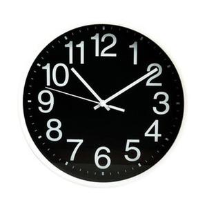 Reloj de pared negro de 25 cm, mecanismo preciso, diseño moderno, ideal para decoración y control del tiempo en cualquier lugar. - Product Image 1