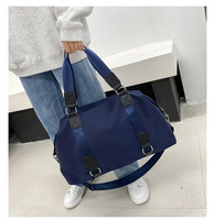 Sac à dos Oxford unisexe de grande taille avec fermeture à glissière, logo personnalisé, sac de nuit pour le week-end, compartiment à chaussures, sac polochon pour la semaine