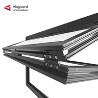 Fenêtre de service commerciale en aluminium sur mesure, relevable et pliable, pour devanture de restaurant |   Aluguard